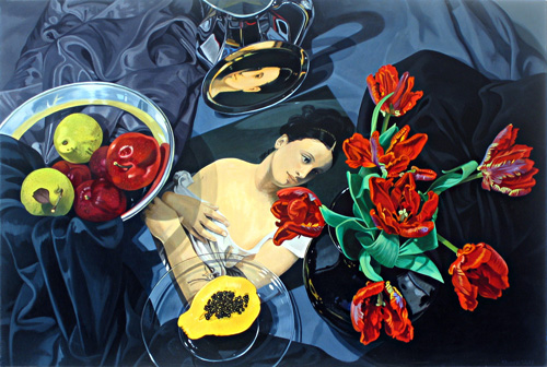 Tulips with Leopard