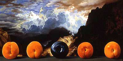 Apricots and Plum with a Storm